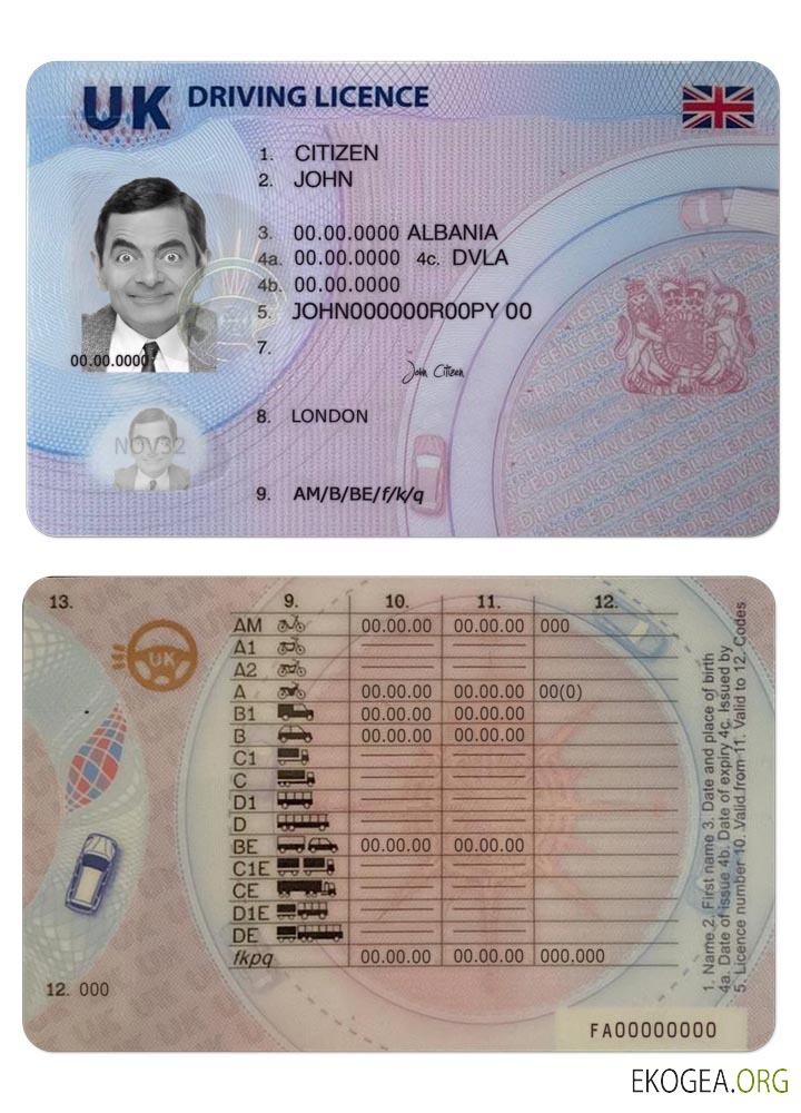 United Kingdom driving license, (after 2021 December present)